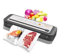 Megawise potente y compacta máquina de sellado al vacío máquina de sellado automático de alimentos de un clic (La máquina es plateada)