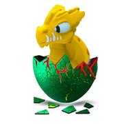 MEGGA Egg Huevo Dinosaurio con 6 Dragones Sorpresa Que Crecen en Agua hasta 12 cm - Juguetes Niños 3+ - Regalo Original de Dinosaurios para Niños y Niñas