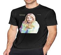 Meghan Trainor Fashion Unisex O-Neck 100% Cotton Short-Sleeve T-Shirts Black M