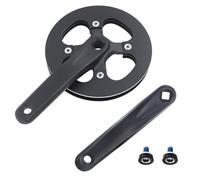 MEGHNA Bielas, plato de doble cara | 46T 48T 52T | Engranaje CNC | para cassettes de 9/10/11/12 velocidades | acero al carbono y aluminio | bicicleta de carretera, Gravel, Urban (42T)