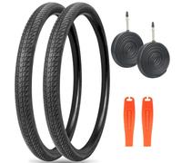 MEGHNA Juego de neumáticos de bicicleta de 700 x 38 C/700 x 40 C, cubierta de bicicleta con tubo FV48 mm + 2 palancas de neumáticos, neumáticos de bicicleta de 29 pulgadas, juego de 30 PSI Gravel Bike