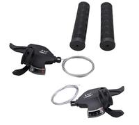 MEGHNA Juego de palanca de cambios de bicicleta para manivela y desviador, 3 x 6, 3 x 7 y 3 x 8 marchas, cambio de índice para bicicleta de montaña, bicicleta de montaña, bicicleta de ciudad (3 x 6)