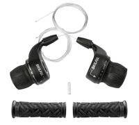 MEGHNA Juego de palancas de cambio de bicicleta de 18 velocidades 3x6 Revoshifter Set con manillar giratorio, interruptor de giro para bicicleta de carreras/montaña/urbana/plegable