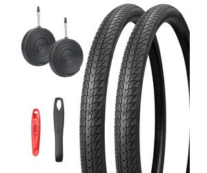 MEGHNA Par de neumáticos de bicicleta de 700 x 38 c, 2 neumáticos de carrer 2 cámaras de 700 x 38 C FV48 mm + 2 palancas de neumáticos de bicicleta de 29 pulgadas, juego de 30 PSI Gravel Bike Tire (2