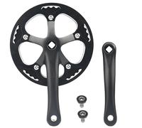 MEGHNA Singel Speed Bicycle Crankset 38T/46T/48T Bicycle Crankset 170mm Bicycle Bicycle Bielas Bielas de aluminio, bielas de cadena MTB/Citybike/bicicleta de ciudad/bicicleta de mujer/bicicleta