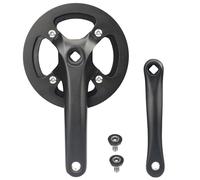 MEGHNA Singel Speed Bicycle Crankset 38T/46T/48T Bicycle Crankset 170mm Bicycle Bicycle Bielas Bielas de aluminio, bielas de cadena MTB/Citybike/bicicleta de ciudad/bicicleta de mujer/bicicleta