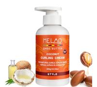 MegiaExist Crema de rizos para rizos y ondas naturales, crema hidratante con fórmula de cuidado, define los rizos, reduce el encrespamiento, adecuada para uso diario