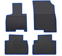 Megiteller Alfombrillas de piso de coche de ajuste personalizado para Hyundai Tucson 2022 2023 inodoros, lavables y resistentes (todo tipo de clima), juego de hileras delanteras y traseras, color azul