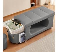 MegLob Camilla De Spa Para Cabeza, Camilla De Champú Para Masaje Tailandés De Salón De Belleza, Tratamiento Ergonómico Para El Cuidado De La Cabeza En Spa Resort,Gris
