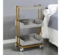 MegLob Carrito De Lujo Para Salón De Belleza, Carrito Rodante Para Tratamientos Faciales, Mesa Auxiliar Para Esteticista Profesional, Carrito Organizador De Herramientas De Peluquería,Oro