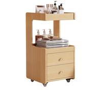 MegLob Carro Para Salón De Belleza, Carro Profesional Con Ruedas Para Esteticista, Carro Móvil Para Estación De Trabajo, Carro Organizador De Herramientas Para Esteticista,Wood color