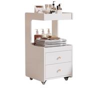MegLob Carro Para Salón De Belleza, Carro Profesional Con Ruedas Para Esteticista, Carro Móvil Para Estación De Trabajo, Carro Organizador De Herramientas Para Esteticista,White a