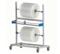 MegLob Dispensador Compacto De Plástico De Burbujas Para Almacén Con Cortador; Dispensador Manual Para Rollos De Película Plástica/Papel De Burbujas De Hasta 64 Cm De Ancho,Bb