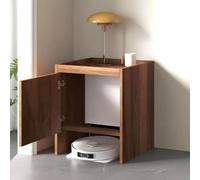 MegLob Gabinete De Almacenamiento De Aspiradora Robot Moderno, Soporte De Almacenamiento De Aspiradora Robótica Oculta, Gabinete De Soporte De Robot De Barrido Rústico,Walnut normal