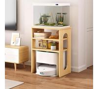 MegLob Gabinete De Soporte Para Aspiradora Robot, Estante De Almacenamiento Para Acuario Y Aspiradora Robótica Independiente 2 En 1, Estante Independiente Para Sala De Estar,Light 3 tier