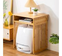 MegLob Gabinete Rústico Con Soporte Para Robot Aspirador, Soporte De Almacenamiento Para Aspiradora Robótica Oculta De Estilo Campestre, Para Entrada O Sala De Estar,Light s