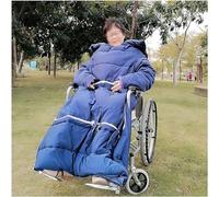 MegLob Manta Para Silla De Ruedas Con Mangas Desmontables, Manta De Invierno Impermeable Y Resistente Al Viento Para Personas Mayores, Plegable En Una Mochila,Blue for child