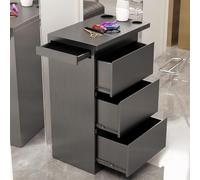 MegLob Soporte De Acero Inoxidable Para Salón, Estación De Trabajo De Almacenamiento Resistente Para Barbería, Carrito De Almacenamiento Profesional Para Peluquería,Black pro