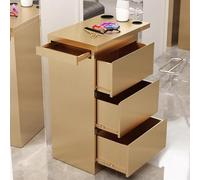 MegLob Soporte De Acero Inoxidable Para Salón, Estación De Trabajo De Almacenamiento Resistente Para Barbería, Carrito De Almacenamiento Profesional Para Peluquería,Gold pro