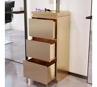 MegLob Soporte De Acero Inoxidable Para Salón, Estación De Trabajo De Almacenamiento Resistente Para Barbería, Carrito De Almacenamiento Profesional Para Peluquería,Oro