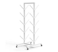 MegLob Soportes Independientes para Snowboard, Soporte Vertical para Almacenamiento De Snowboard, Organizador Interior para Longboard De Nieve para Garaje,White 5 Tiers