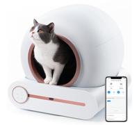 Megonia Arenero Gatos Autolimpiable Automatico: 65L Inteligente 2.4 GHz WiFi con App de Control Remoto Antipellizcos/Fugas/Olores para Familias Apartamentos Casas Dueños Occupados