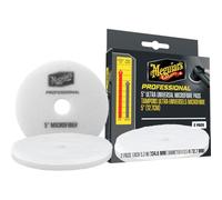 Meguiar's Almohadillas profesionales de microfibra para detalles de 134 mm | Para pulidoras de órbita aleatoria o rotación forzada, elimina defectos pesados sin remolinos, lavable
