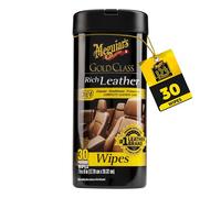 Meguiar's G10900 Gold Class Rich Leather Wipes - Toallitas para Cuero, 7" x 9"