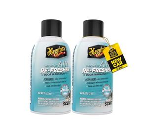 Meguiar's G16402 New Car Air Re-Fresher - Eliminador de olores aroma a coche nuevo, 57 g (Paquete de 2)