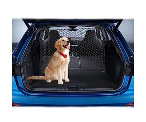 MEGYAD Rejilla de protección para coche, barrera de seguridad para perros, puerta de seguridad de polipropileno con ganchos, red para maletero, 2 lados, banda elástica, 2 lados, red para perro, coche,