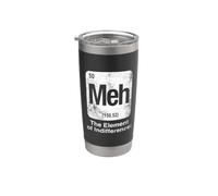 Meh El elemento de la indiferencia Tabla periódica de ciencia divertida Vaso térmico de acero inoxidable de doble pared