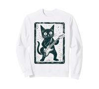 Meh Ghost with Black Cat Coffee Cute Halloween Spooky Season Sudadera