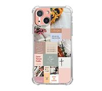 mehidpur Funda de collage de versículos de la Biblia, Carcasa para iPhone 13, funda con cita de Jesús cristiana para mujeres y hombres, funda de TPU suave de moda única