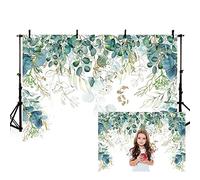 MEHOFOND 10 x 7 pies,hojas verdes y doradas,telón de fondo de fotografía de retrato de cumpleaños,pancarta de fiesta de eucalipto,fondo de fotos,baby shower,tarta,papel pintado decoración fotos