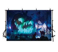 MEHOFOND 2,1 x 1,5 m Antecedentes fotográficos de Halloween Halloween Fantasy Squash Rip Cross - Background Fiesta de cumpleaños Banner Home Wallpaper Cake Crusher Desktop Decoration Suministros