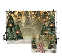 MEHOFOND 2,1 x 1,5 m árbol de Navidad de invierno copo de nieve verde recién nacido fotografía fondo nieve escena brillo Bokeh retrato telones de fondo de Navidad cumpleaños baby shower Party Photo