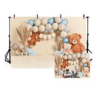 MEHOFOND 7x5 pies,telón de Fondo con temática Bohemia para niño Primer cumpleaños,Oso bebé,Globos Blancos y Azules,Fondo de fotografía,Estilo Bohemio,niños,Baby Shower,recién Nacido,Fiesta,Banner