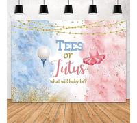 MEHOFOND Camisetas de 2,1 x 1,5 m o tutús de revelación de género, telones de Fondo o tutús, revelación de género, Suministros de decoración de Fiesta de Baby Shower, Suministros de decoración de