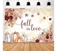 MEHOFOND Telón de fondo de 2,1 x 1,5 m para despedida de soltera, calabaza, boda, decoración de fotografía, fondo bohemio, floral, hierba de pampas, otoño, otoño, enamorado, fiesta, sesión de fotos