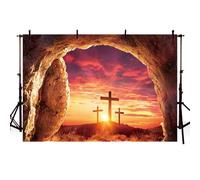MEHOFOND Telón de fondo de bautismo de 2,1 x 1,5 m, con texto en inglés «My First Baptism Sunshine Cave Holy Cross Comunión», fondo de fotografía, fondo religioso, Adviento, día ascendente, día