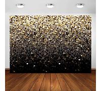Mehofoto 2,2x1,5m Fondo de fotografía con Bokeh dorado y negro, abstracto, para graduación, fiesta de graduación, selfie, novia, despedida de soltera, cumpleaños, cabina de fotos, accesorios de