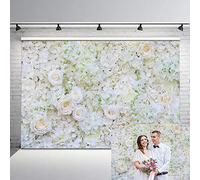 Mehofoto 3x2,2m Telón de fondo de flores Rosa blanca Despedida de soltera Bebé recién nacido Photo Booth Telones de fondo Vinilo Día de San Valentín Baby Shower Fotografía de boda Fondo