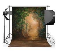 Mehofoto 5 x 7 ft fondo pegado Forest Photography Props verde hojas foto vídeo fondo