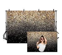 MEHOFOTO 7x5ft Oro Glitter Lentejuelas Spot Negro Fondos de Baile Cielo Estrellado Brillante Fondo Fotográfico Abstracto Fiesta de Cumpleaños Banner Boda Niños Recién Nacidos Fotografía Estudio Acces