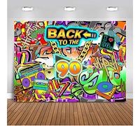 Mehofoto 90s Telón de Fondo 7x5ft Vinilo 90s Fiesta Fondo de fotografía Hip Hop Fotografía Fondo Retro Estilo Radio Volver a Fotografía de Fondo 90