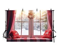 MEHOFOTO - Almohada de invierno con diseño de copo de nieve para decoración de fondo de fotografía, ideal para fiestas familiares, fiestas infantiles