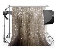 Mehofoto Bokeh fondo marrón de madera brillante fondo fotográfico fotográfico fotografía fondo 5 x 7 ft vinilo