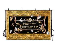 MEHOFOTO Cortina de color rojo casino temático adulto Feliz Cumpleaños estudio de la foto Fondos Bandera del partido 8x6ft Birthday-Diamond