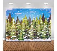 Mehofoto Feliz Navidad telón de fondo de 2,1 x 1,5 m, árbol de Navidad Año Nuevo Fondos de Fotografía de Copo de Nieve Invierno Decoración de Fiesta de Navidad Fondo de Fotografía para Niños