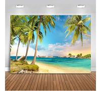 Mehofoto - Fondo de playa tropical de poliéster de 7 x 1,5 m, para decoración de bodas, fiestas, escenas naturales, sin costuras